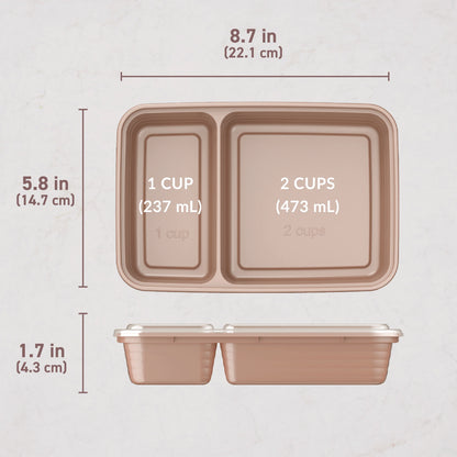 Bentgo Prep 2-Compartment Meal Prep Containers (20-Piece)