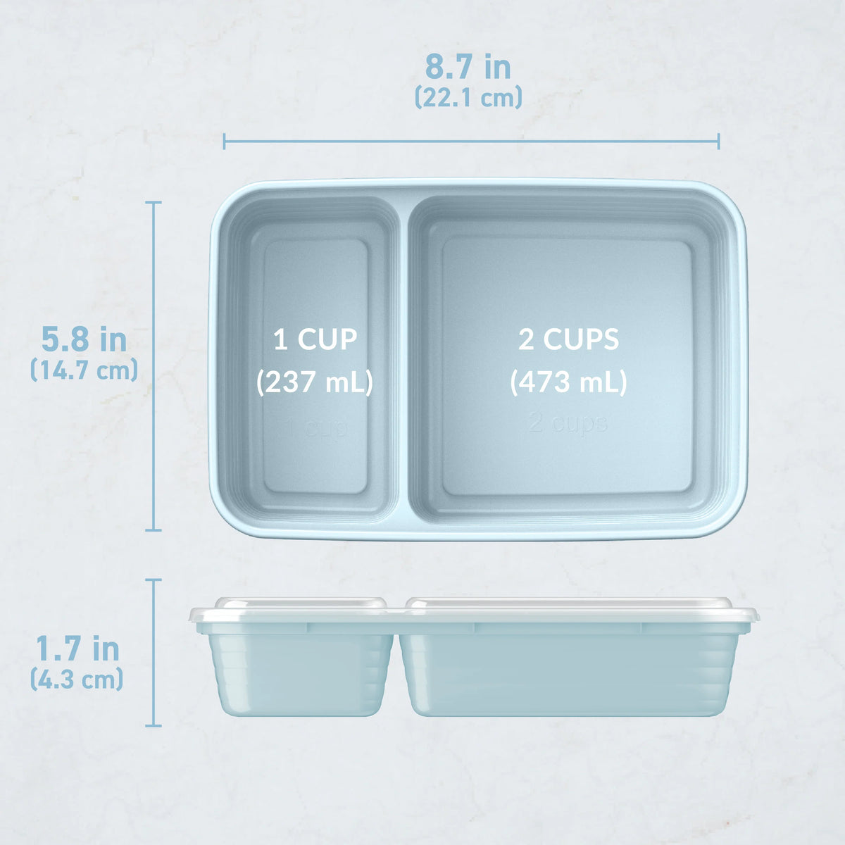 Bentgo Prep 2-Compartment Meal Prep Containers (20-Piece)