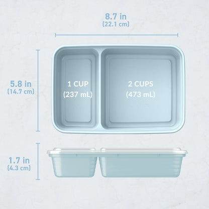 Bentgo Prep 2-Compartment Meal Prep Containers (20-Piece)