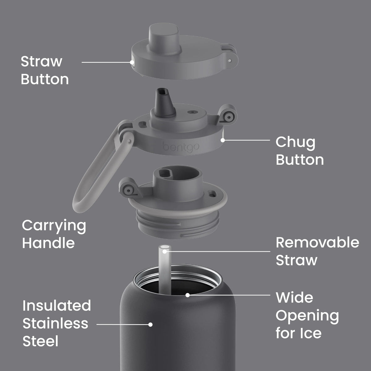 Bentgo Flip 2-in-1 Water Bottle (24 fl oz)