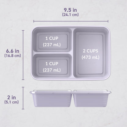 Bentgo Prep 3-Compartment Meal Prep Containers (20-Piece)
