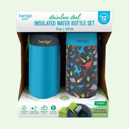 Bentgo Kids Stainless Steel Insulated Water Bottle (2-Pack)
